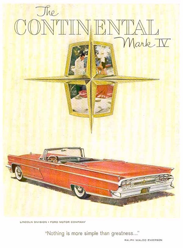 Lincoln Continental 1959 #517 publicidad impresa
