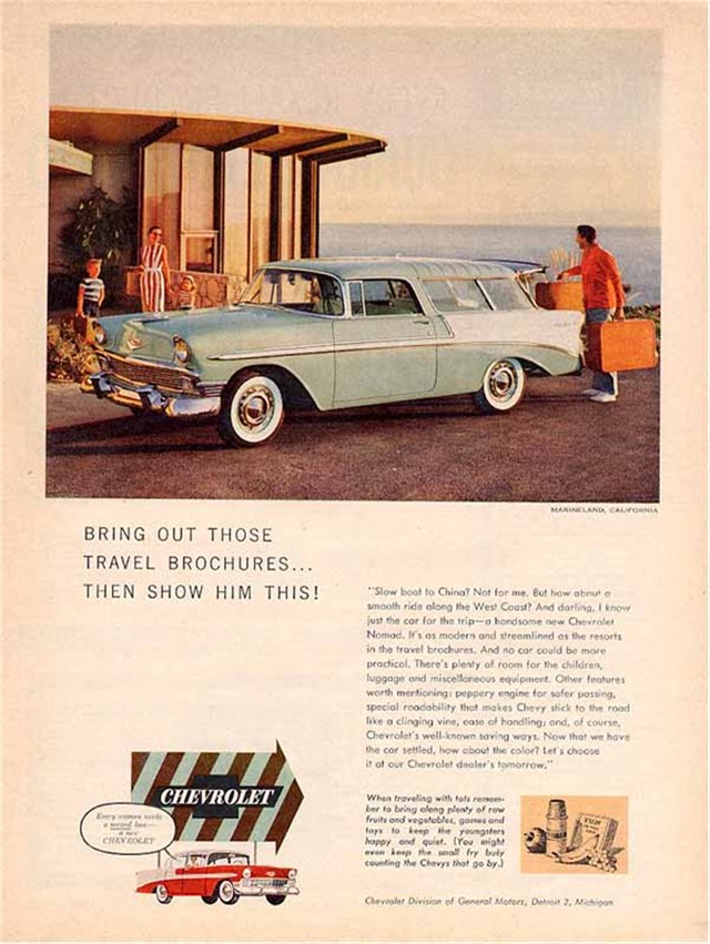 Chevrolet Bel Air Beauville 1956 #899 publicidad impresa