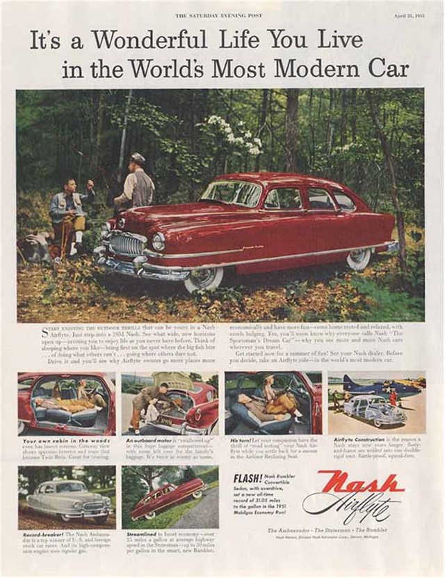 Nash Airflyte 1951 #288 publicidad impresa