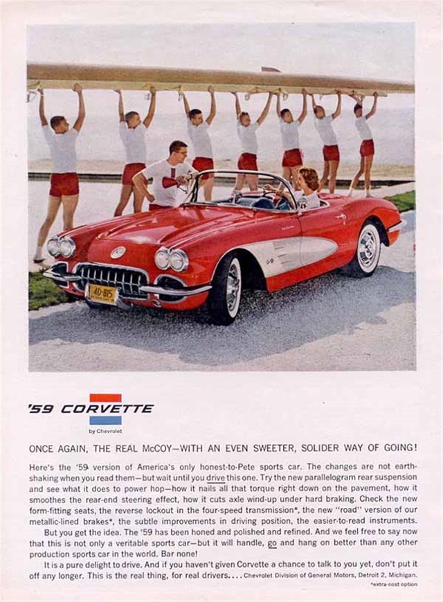 Chevrolet Corvette 1959 #488 publicidad impresa