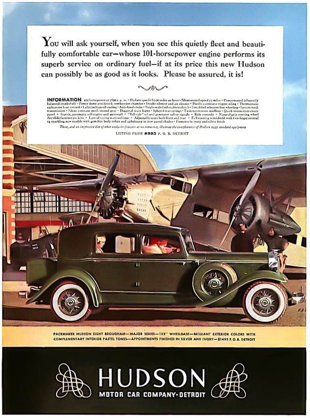 Hudson Eight 1932 #1215 publicidad impresa