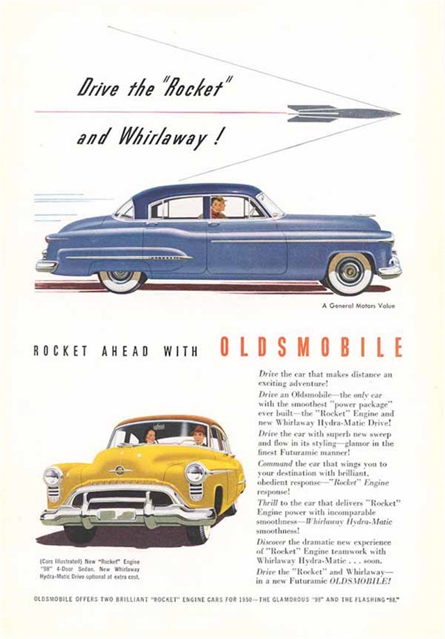 Oldsmobile 98 1950 #289 publicidad impresa