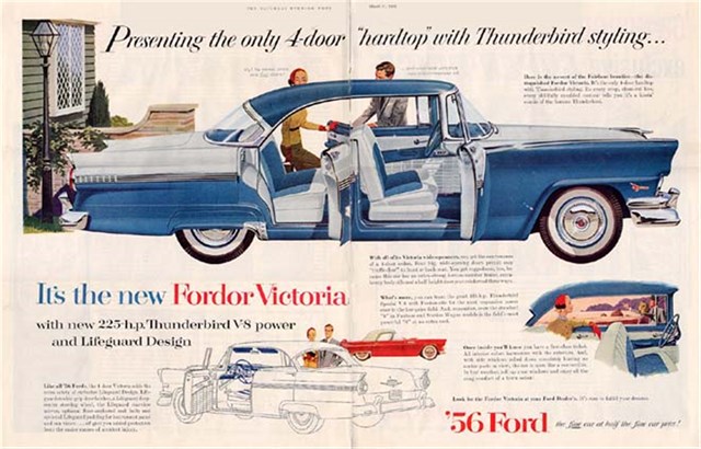 Ford Fairlane Victoria 1956 #16 publicidad impresa