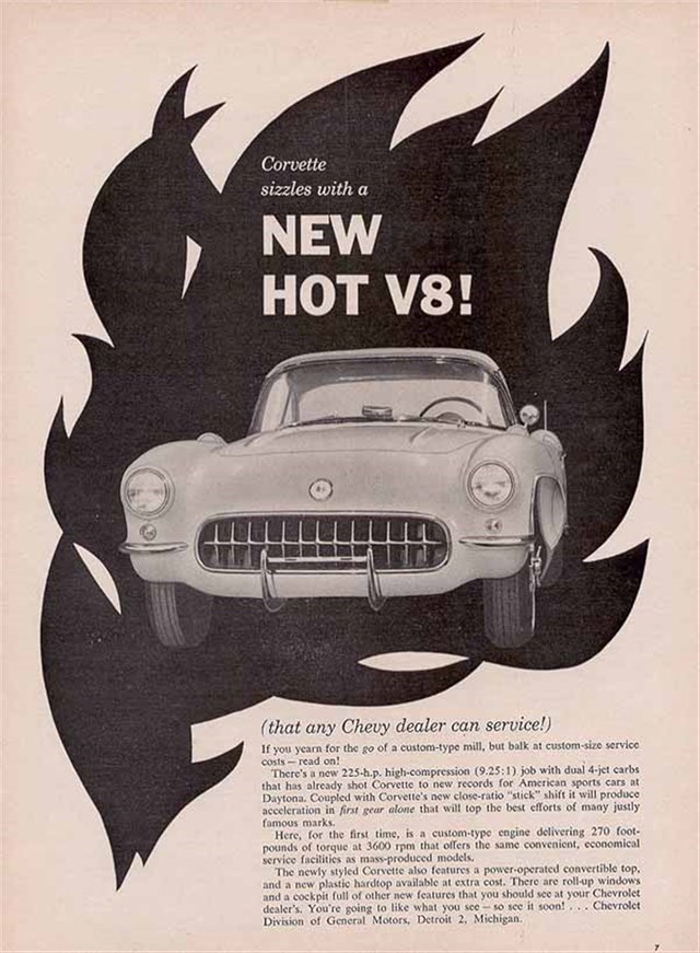 Chevrolet Corvette 1956 #390 publicidad impresa