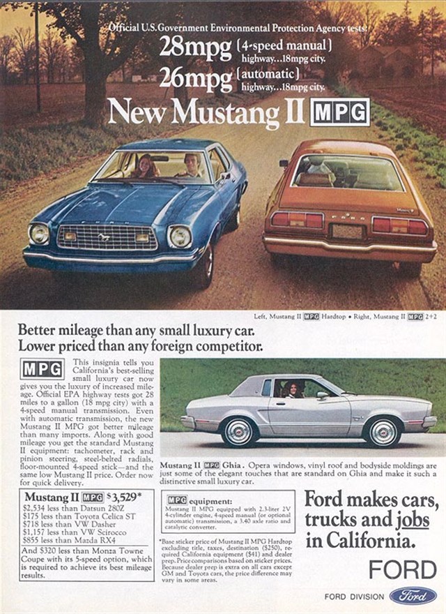Ford Mustang 1975 #1099 publicidad impresa
