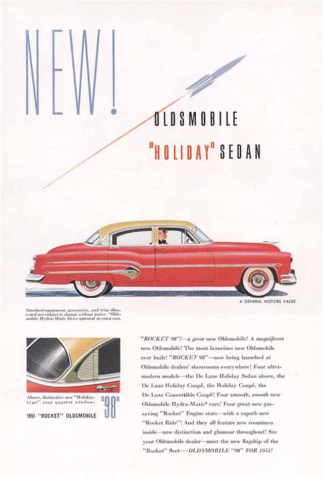 Oldsmobile 98 1951 #291 publicidad impresa