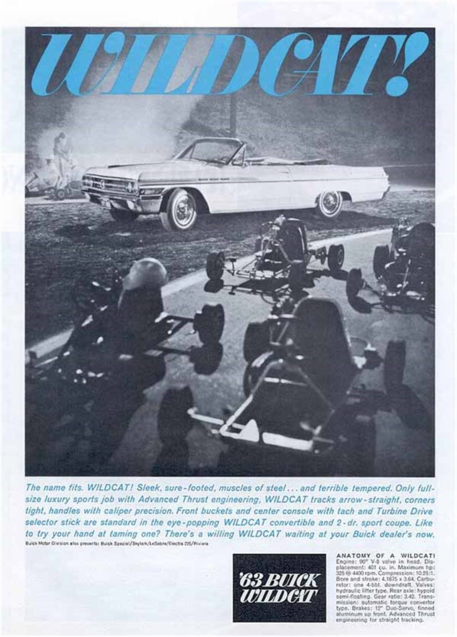 Buick Wildcat 1963 #603 publicidad impresa