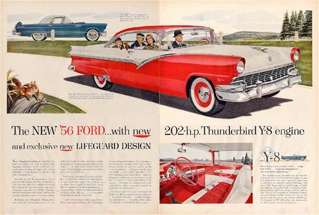 Ford Fairlane Victoria 1956 #18 publicidad impresa
