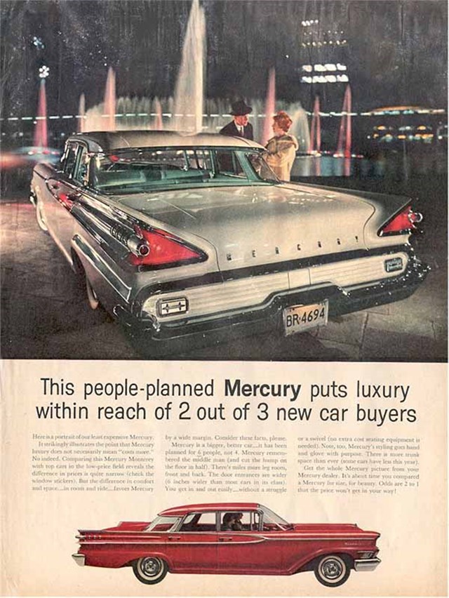 Mercury Varios 1959 #522 publicidad impresa