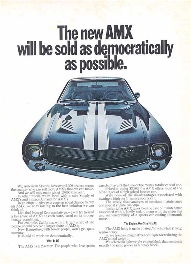 AMC AMX 1968 #804 publicidad impresa