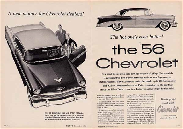 Advertising of Chevrolet Bel Air 1956 #904