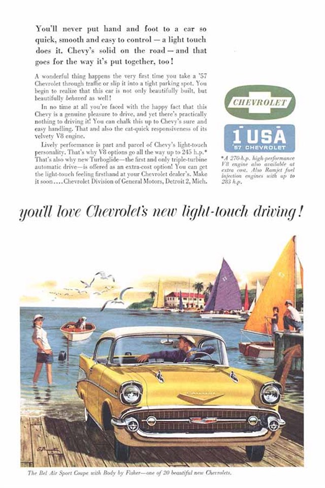 Chevrolet Bel Air 1957 #393 publicidad impresa