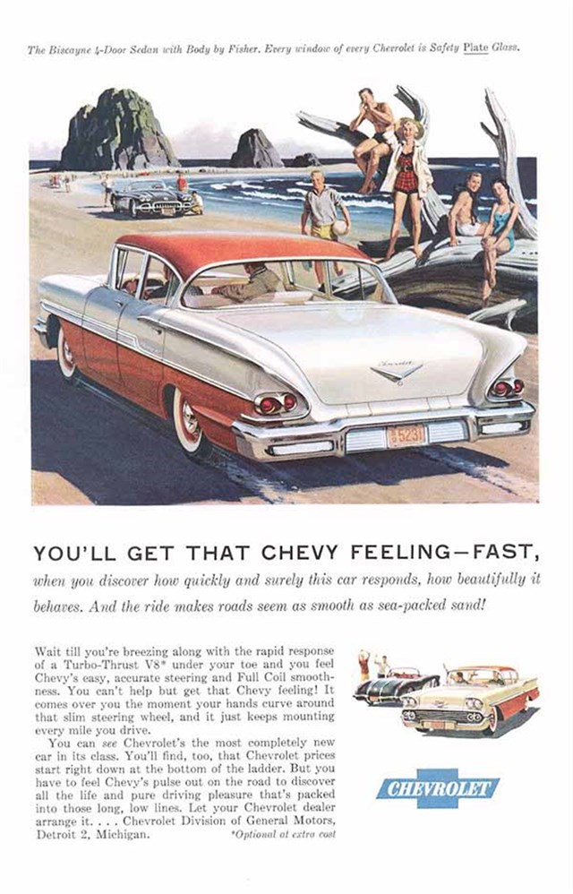 Chevrolet Biscayne 1958 #493 publicidad impresa