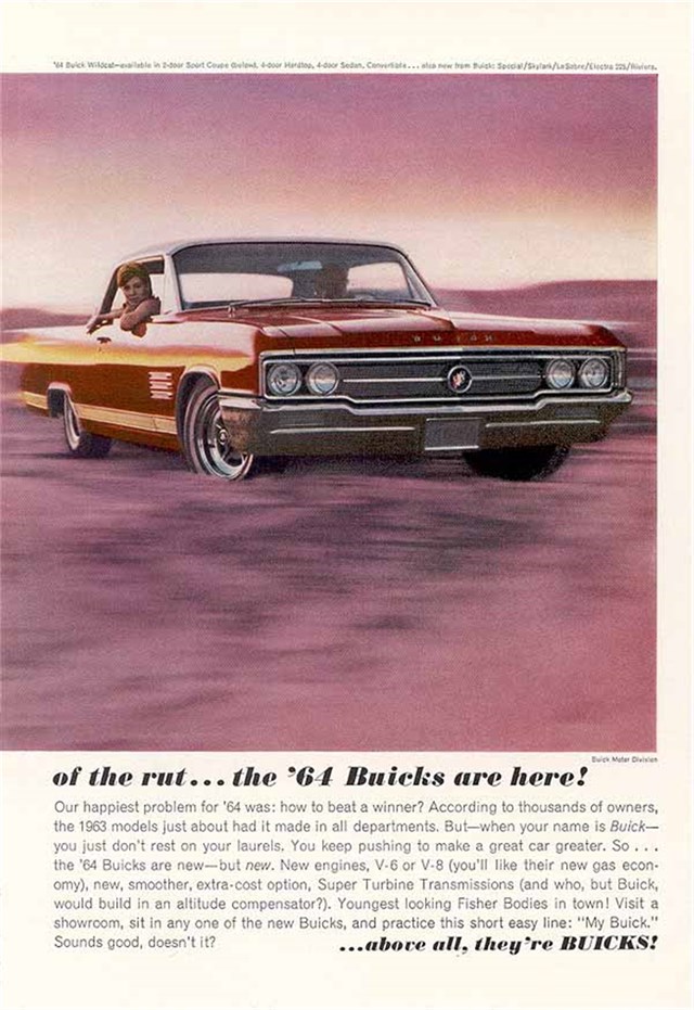Buick Wildcat 1964 #605 publicidad impresa
