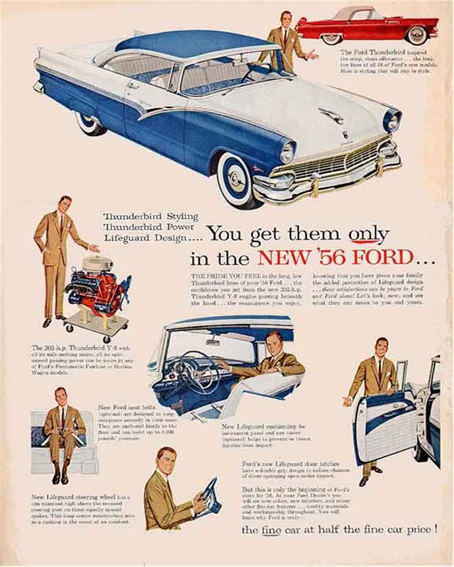 Ford Fairlane Victoria 1956 #21 publicidad impresa
