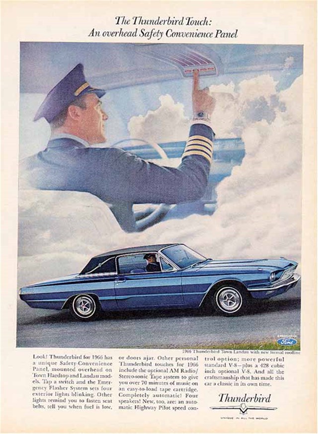 Advertising of Ford Thunderbird 1966 #1007