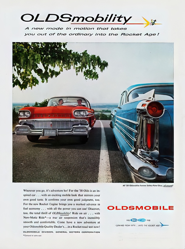 Advertising of Oldsmobile Varios 1958 #1168