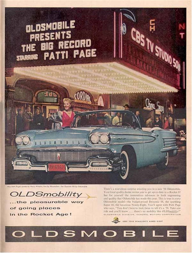 Oldsmobile Super 88 1958 #526 publicidad impresa