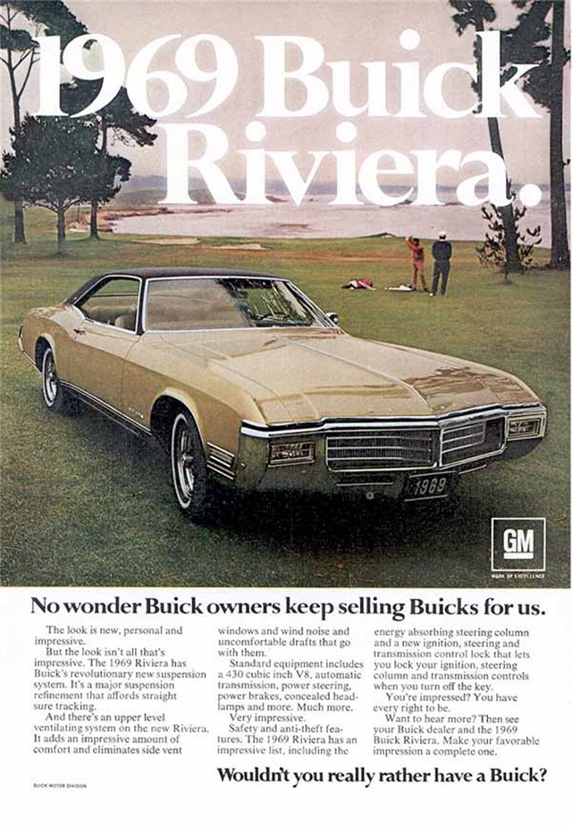 Buick Riviera 1969 #808 publicidad impresa