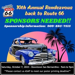 10th Annual Rendezvous Back To Route 66 Criusin' Car Show
