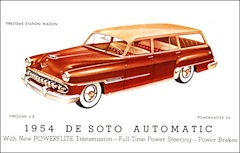 1954 DeSoto Firedome Station Wagon automático con nueva transmisión PowerFlite - Dirección asistida permanente - Frenos de potencia