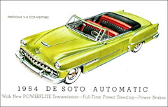 1954 DeSoto Firedome convertible automático con nueva transmisión PowerFlite - Dirección asistida permanente - Frenos de potencia