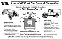 17th Annual All Ford Car Show & Swap Meet