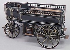 1863 Carruaje de tres ruedas de Etienne Lenoir motor monocilíndrico