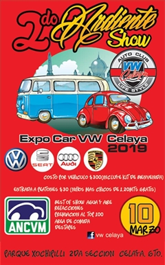 2do Ardiente Show Expo Car VW Celaya 2019