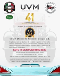 55 Aniversario del Club Mexicano de Automóviles Antiguos A.C