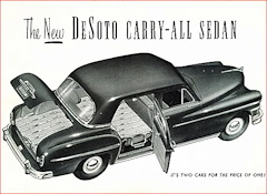 El nuevo sedán DeSoto Carry-All, son dos autos por el precio de uno