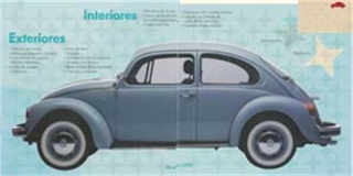 Folleto de venta del Volkswagen Sedan Última Edición MODELO 2004, que venía en los colores Azul Acuario y Beige Luna.