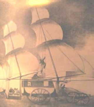 1834 Hayquet auto impulsado velas.