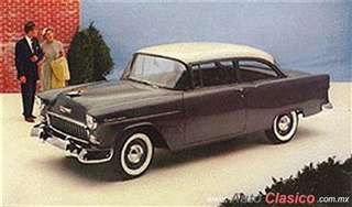 Chevrolet 1955 | 150 Sedan utilitario, India Ivory - Shoreline Gray